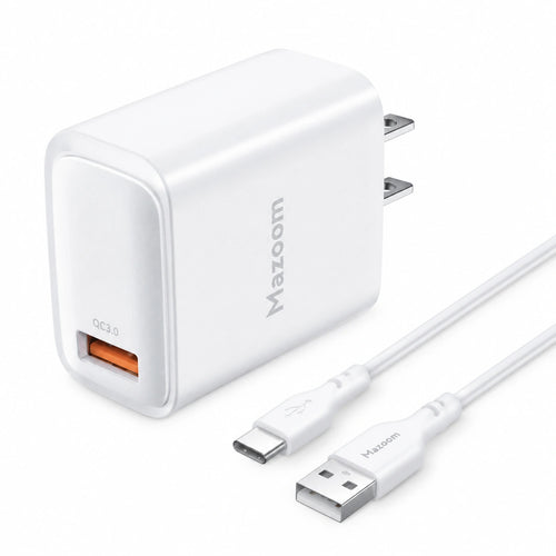 Mazoom 18W USB-A Charger With USB to Type-C Cable