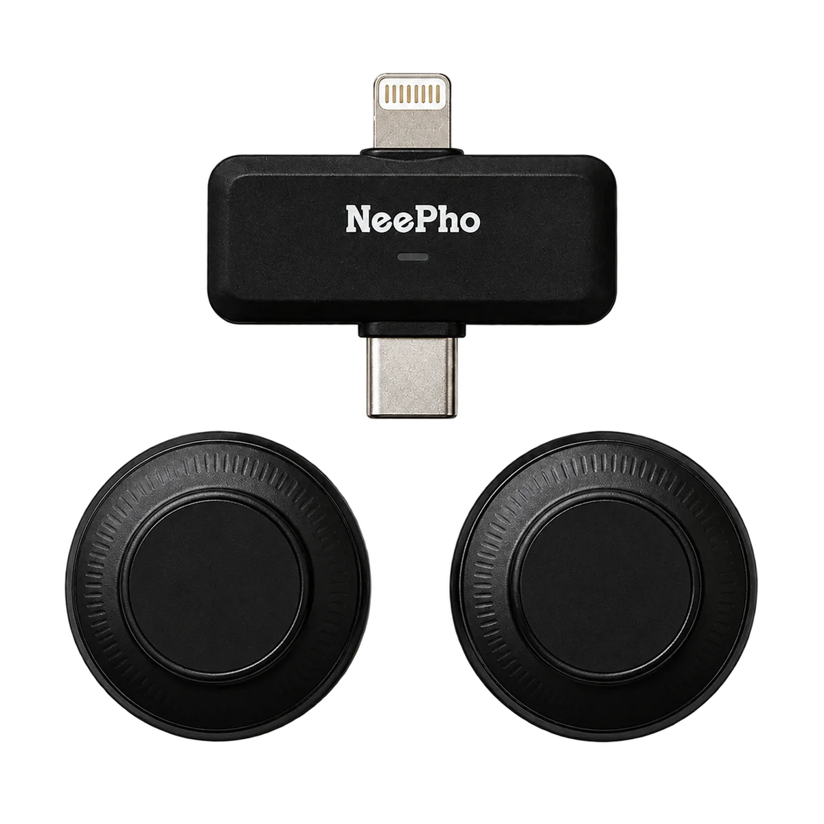 Neepho Dual Wireless Microphone with Dual Input Type-C and iPhone Compatibility