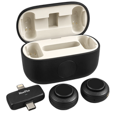 Neepho Dual Wireless Microphone with Dual Input Type-C and iPhone Compatibility