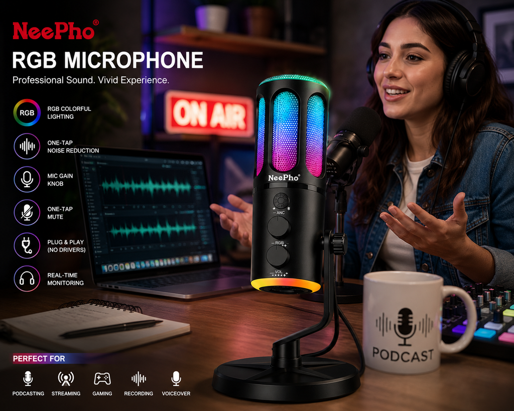 NeePho NP M01 Condenser Microphone for Streaming & Record